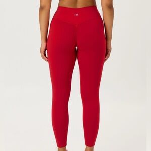 CSB Serenity Scrunch Leggings Chilli Red High Waisted Size S NWT